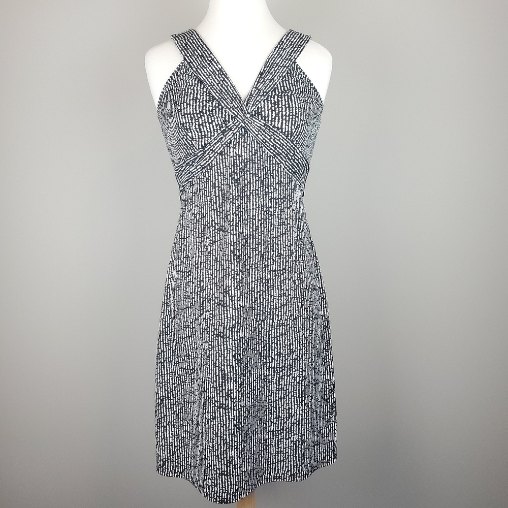 Loft Black & White Patterned Dress